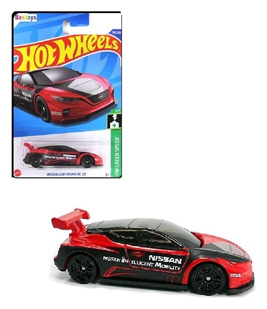 Hotwheels Hot Wheels Diecast Model Car 2022 100 / 250 Nissan Leaf Nismo RC 02 Green Speed 1/64 scale new in pack