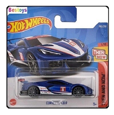 Hotwheels Hot Wheels Diecast Model Car 2022 190 / 250 Chevy Chevrolet Corvette C 8 R C8 R No 8 Then & Now 1/64 scale new in pack
