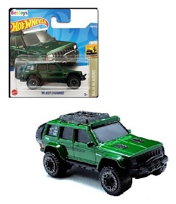 Hotwheels Hot Wheels Diecast Model Car 2022 150 / 250 Jeep Cherokee 1995 Baja Blazers 1/64 scale new in pack