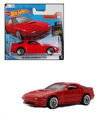 Hotwheels Hot Wheels Diecast Model Car 2020 223/250 Mazda Savanna RX 7 RX7 FC35 1989 Nightburnerz 1/64 scale