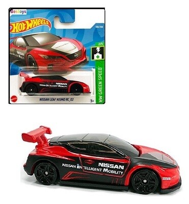 Hotwheels Hot Wheels Diecast Model Car 2022 100 / 250 Nissan Leaf Nismo RC 02 Green Speed 1/64 scale new in pack