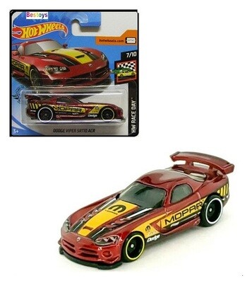 Hotwheels Hot Wheels Diecast Model Car 2020 50/250 Dodge Viper SRT 10 ACR &quot;Mopar&quot; Race Day 1/64 scale