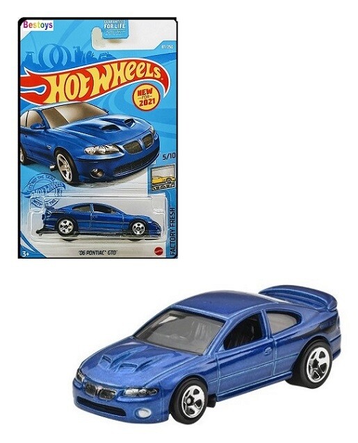 Hotwheels Hot Wheels Diecast Model Car First Edition 2021 87 / 250 Pontiac GTO 2006 1/64 scale new in pack