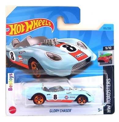 Hotwheels Hot Wheels Diecast Model Car 2023 155/250 Glory Chaser No 8 "Gulf" Roadsters 1/64 scale