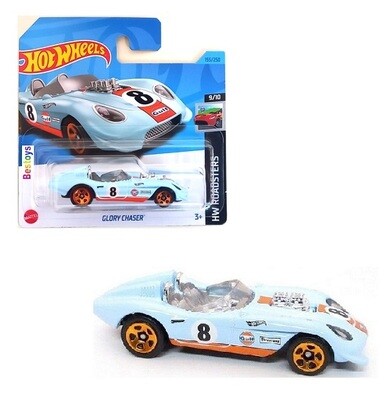 Hotwheels Hot Wheels Diecast Model Car 2023 155/250 Glory Chaser No 8 &quot;Gulf&quot; Roadsters 1/64 scale