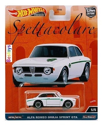 Hotwheels Hot Wheels Diecast Model Car Culture Spettacolare Alfa Romeo Giulia Sprint GTA 1/64 scale