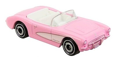Hotwheels Hot Wheels Diecast Model Car 2023 183/250 Chevy Chevrolet Corvette 1956 Barbie Screen Time 1/64 scale