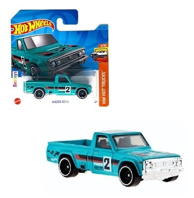 Hotwheels Hot Wheels Diecast Model Car 2023 147/250 Mazda REPU Pickup No 2 Hot Trucks 1/64 scale