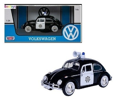 Motormax Diecast Model Car 79550 VW Volkswagen Beetle 1300 1966 Police 1/24 scale new in pack