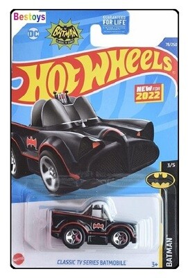 Hotwheels Hot Wheels Diecast Model Car First Edition 2022 78 / 250 Batmobile Classic TV Series Tooned new in pack
