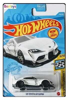 Hotwheels Hot Wheels Diecast Model Car First Edition 2021 178 / 250 Toyota GR Supra 2020 "GReddy" Speed Graphics new in pack