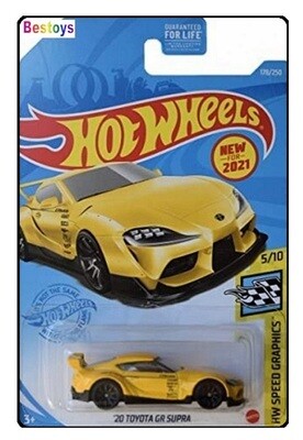 Hotwheels Hot Wheels Diecast Model Car First Edition 2021 178 / 250 Toyota GR Supra 2020 "GReddy" Speed Graphics new in pack