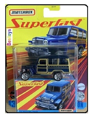 Matchbox Diecast Model Car Superfast Willys Jeep Wagon 1952 1/64 scale new in pack