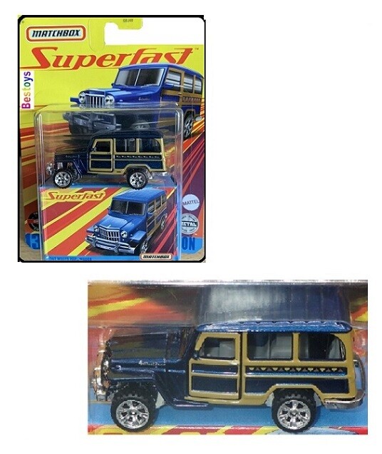 Matchbox Diecast Model Car Superfast Willys Jeep Wagon 1952 1/64 scale new in pack