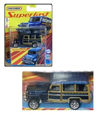 Matchbox Diecast Model Car Superfast Willys Jeep Wagon 1952 1/64 scale new in pack
