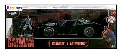 JADA Diecast Model Car The Batman Batmobile + Figurine Movie Film TV 1/32 scale new in pack