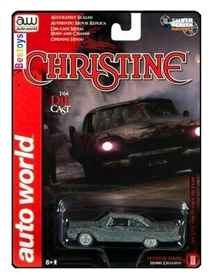 Auto World Diecast Model Car Silver Screen Plymouth Fury 1958 Evil Christine Super Movie Film TV 1/64 scale