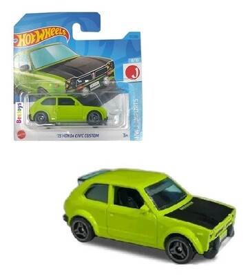 Hotwheels Hot Wheels Diecast Model Car 2023 117/250 Honda Civic Custom 1973 J Imports 1/64 scale new in pack