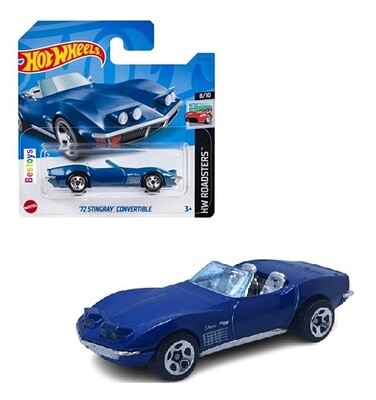 Hotwheels Hot Wheels Diecast Model Car 2023 132 / 250 Chevy Chevrolet Corvette Stingray Convertible 1972 Roadsters 1/64 scale new in pack