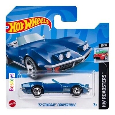 Hotwheels Hot Wheels Diecast Model Car 2023 132 / 250 Chevy Chevrolet Corvette Stingray Convertible 1972 Roadsters 1/64 scale new in pack