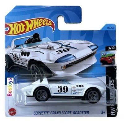 Hotwheels Hot Wheels Diecast Model Car 2023 14/250 Chevy Chevrolet Grand Sport Roadster No 39 Roadsters 1/64 scale
