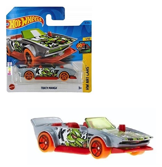 Hotwheels Hot Wheels Diecast Model Car 2023 15/250 Track Manga Art Cars 1/64 scale