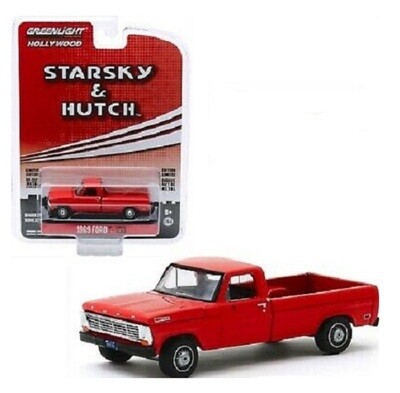 Greenlight Diecast Model Car Hollywood Ford F 100 F100 Pickup 1969 TV Movie Film Starsky &amp; Hutch 1/64 scale