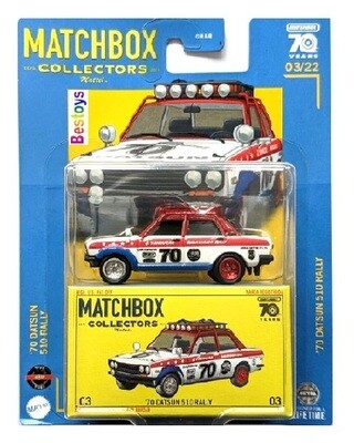 Matchbox 2023 Collectors 03/22 Datsun 510 Rally 1970 No 70 70th Anniversary
