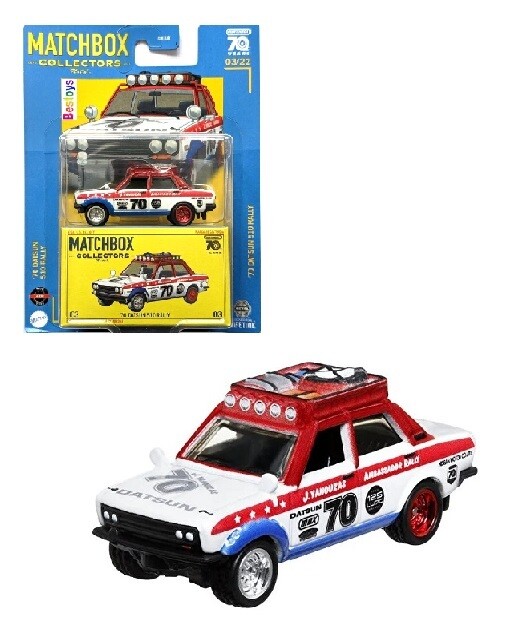 Matchbox 2023 Collectors 03/22 Datsun 510 Rally 1970 No 70 70th Anniversary