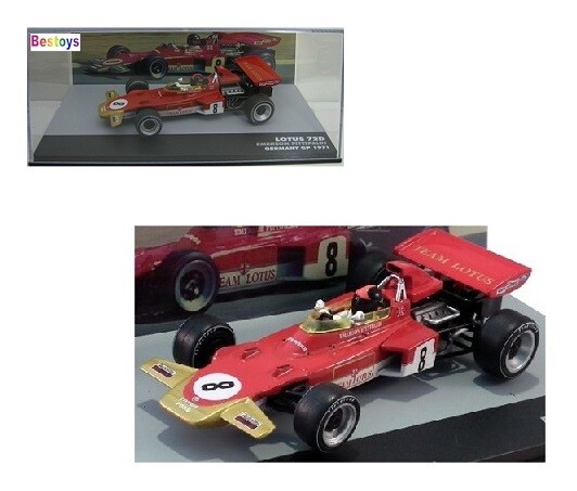 Formula 1 F1 Diecast Model Car Collection Lotus 72 D 72D No 8 Fittipaldi German GP 1971 1/43 scale new in pack