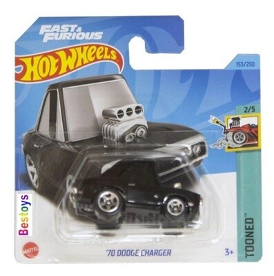Hotwheels Hot Wheels Diecast Model Car 2023 153/250 Dodge Charger 1970 Fast & Furious Tooned Movie Film TV