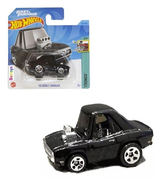 Hotwheels Hot Wheels Diecast Model Car 2023 153/250 Dodge Charger 1970 Fast &amp; Furious Tooned Movie Film TV