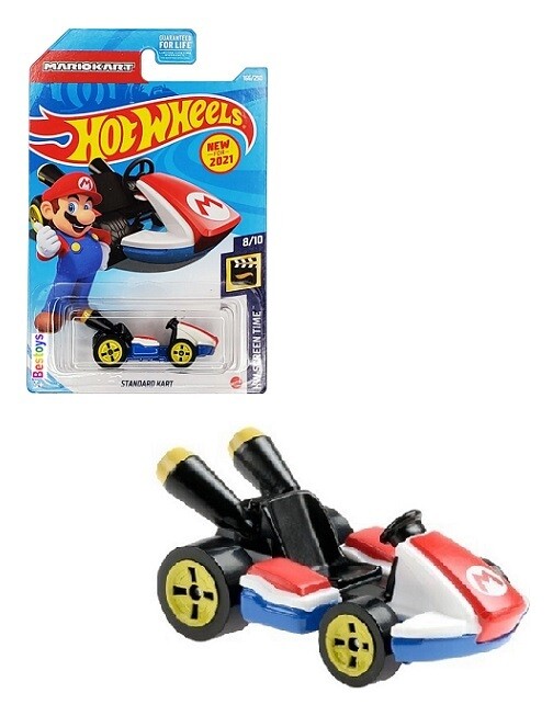 Hotwheels Hot Wheels Diecast Model Car First Edition 2021 166/250 Standard Kart Mariokart Gaming Screen Time