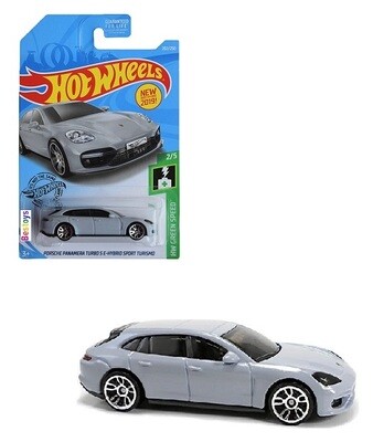 Hotwheels Hot Wheels Diecast Model Car First Edition 2019 202/250 Porsche Pamamera Turbo S E-Hybrid Sport Turismo Green Speed 1/64 scale