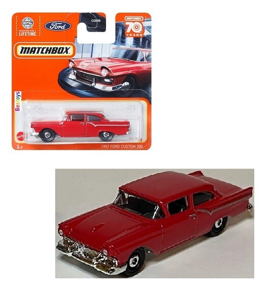 Matchbox Diecast Model Car 2023 21/100 Ford Custom 1957 70th Anniversary 1/64 scale