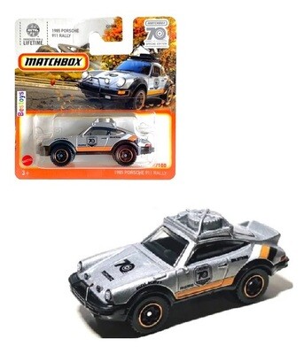 Matchbox Diecast Model Car 2023 80/100 Porsche 911 Rally 1985 No 70 70th Anniversary 1/64 scale