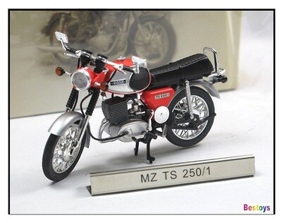 Diecast Model Bike Motorcycle European Collection MZ TS 250/1 German Democratic Republic 1/24 scale