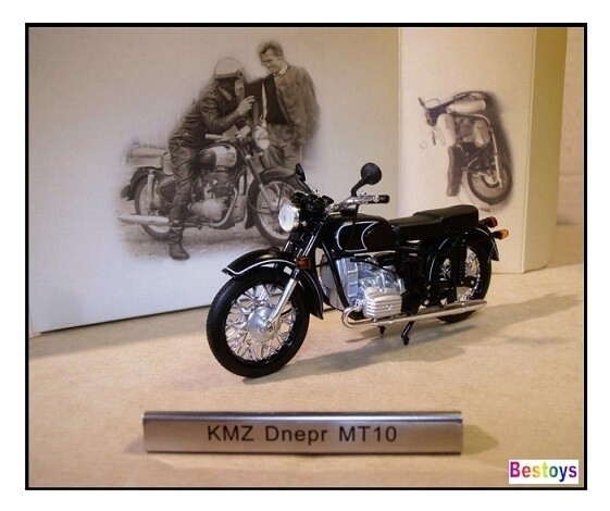 Diecast Model Bike Motorcycle European Collection KMZ Dnepr MT 10 MT10 East Germany 1/24 scale
