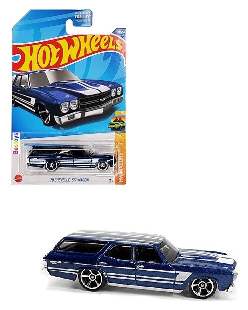 Hotwheels Hot Wheels Diecast Model Car 2022 111/250 Chevy Chevrolet Chevelle SS Stationwagon 1970 Wagons 1/64 scale