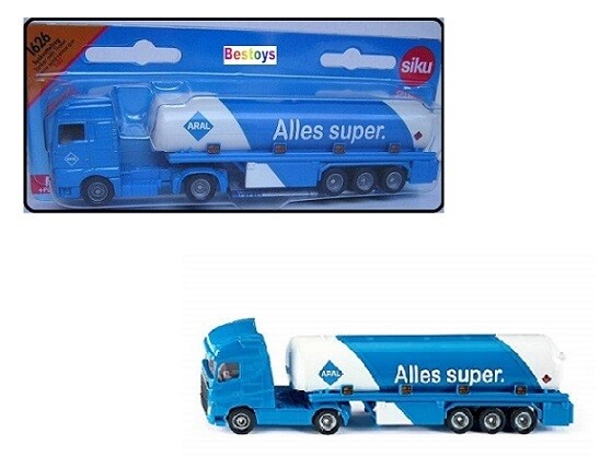 Siku Diecast Model 1626 MAN Truck and tanker trailer &quot;Alles Super&quot; +- 1/87 HO railway scale