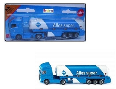Siku Diecast Model 1626 MAN Truck and tanker trailer "Alles Super" +- 1/87 HO railway scale