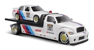 Maisto Design Elite Transport Flatbed Recovery Truck + BMW M 3 M3 1988 No 22