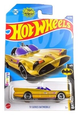 Hotwheels Hot Wheels Diecast Model Car 2022 131/250 Batmobile Batman Classic TV Series 1/64 scale