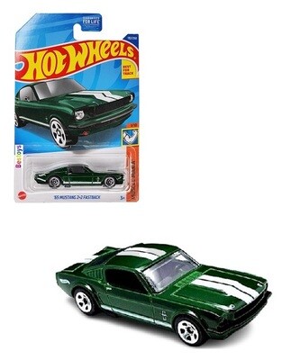 Hotwheels Hot Wheels Diecast Model Car 2022 192/250 Ford Mustang 2+2 Fastback 1965 Muscle Mania 1/64 scale