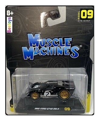 Maisto Muscle Machines Diecast Model Car Ford GT 40 GT40 Mk 2 MK2 1966 No 2 1/64 scale