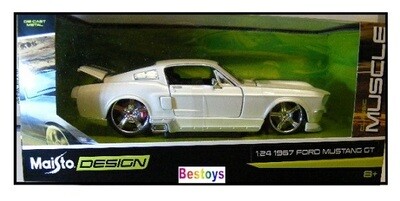Maisto Diecast Model Car 31094 Design Muscle Ford Mustang GT 1967 1/24 scale