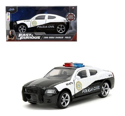 JADA Diecast Model Car 33666 Dodge Charger 2006 Police Fast & Furious Movie Film TV 1/32 scale