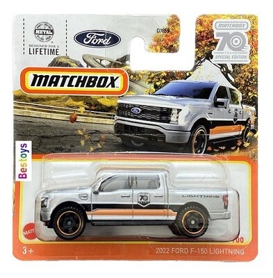 Matchbox Diecast Model Car 2023 20/100 Ford F 150 F150 Lightning 2022 70th Anniversary 1/64 scale
