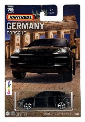 Matchbox Diecast Model Car Germany Series Porsche Cayenne Turbo 70th Anniversary 1/64 scale