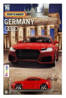 Matchbox Diecast Model Car Germany Series Audi TT RS Coupe 2019 70th Anniversary 1/64 scale